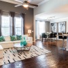 Open space living area with natural lighting