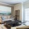 a living room with a large window